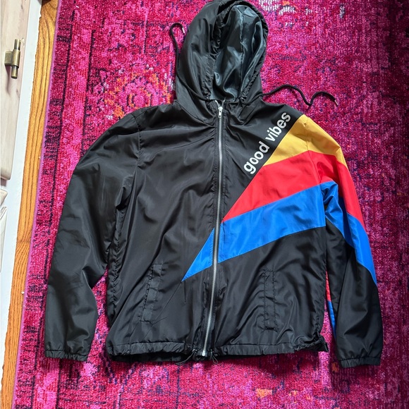 Good Vibes Women's Colorblock Bomber Jacket - Picture 3 of 4